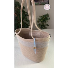 Double Knot Design Bailey Plaj Çantası , Kol Çantası, El Çantası Clutch, Portföy , Kadın Çanta, Yazlık, Hediyelik