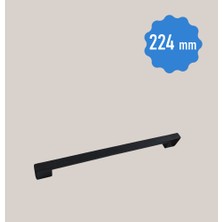 Oro Köprü 224 mm Alüminyum Metal Siyah Dolap Çekmece Kulpları
