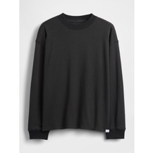 Gap Erkek Çocuk Siyah Heavyweight Oversized T-Shirt