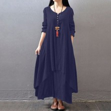 Günlük Yazlık Salaş Kadın Iki Katlı  Elbise