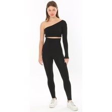 Rooted Tek Omuzluuzun Kol Bluz, Fitilli Kaşkorse Kumaş