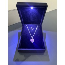 Işıklı Kutuda Pembe Çelik Kolye