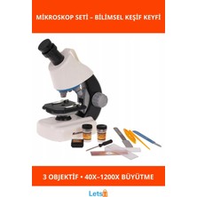 Letsii Profesyonel Stem Mikroskop 10X 1200X Büyütme LED Aydınlatmalı