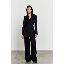 Facette Limited Edition Kuşaklı Ceket Siyah