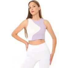 Rooted Kadın Basic Kolsuz Kontrast Bluz