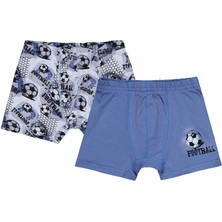Domi Kids Football  2-8 Yaş Erkek Çocuk 2'li Boxer - Standart 8-9 Yaş