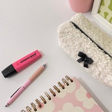 Pinkue  Peluş Tüylü Yumoş Kalem-Makyaj Çantası