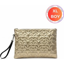 Bahels Yıldız Desenli Gold Xl Macbook ve Tablet Uyumlu Portföy Çanta