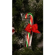 Candyzoo Süslü Yılbaşı Baston Şeker 40-45 Gr. 1 Adet