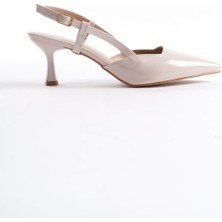 Mira Kadın Bej Rugan Topuklu Ayakkabı