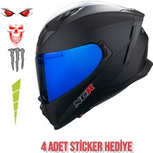 Emporium Ncr Stream Kapalı Kask Mavi Vizörlü (Ece-06)