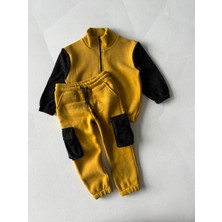 RG Brand Kız / Erkek Çocuk Kadife Detaylı Eşofman Takımı_RG1433