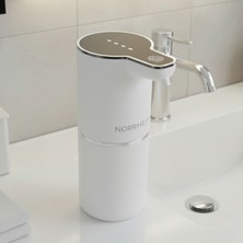 Norrheim Linaren Ir Sensörlü - Şarjlı - 4 Farklı Seviyeli - Geniş Hazne & Ipx6 Dayanıklılık Sertifikalı Köpük Sıvı Sabunluk - Beyaz