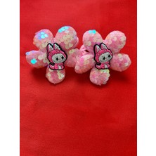 Labubu Pırıltılı Ikili Kız Çocuk Toka