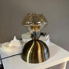 Bamyum Melk Cam Bal Rengi Masa Lambası Dekoratif Masaüstü Aydınlatma Hol Abajur Yatak Odası Başucu Lamba