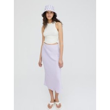 Rooted Kadın Sıfır Kol Yan Bağçıklı Crop Bluz-Fitilli Kaşkorse Kumaş