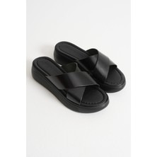 Fayn Siyah Hakiki Deri Terlik