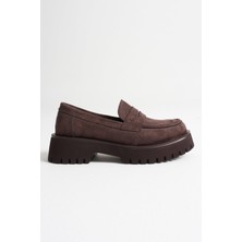 Noir Kadın Günlük Süet Acı Kahve Ayakkabı