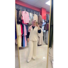 Laviva Fashion Kısa Kollu Yanları Parça Detaylı Fermuarlı Ikili Takım