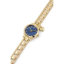 Spectrum Minimal Kasa Yuvarlak Kadran Kalp Charm Detaylı Metal Kordon Kadın Kol Saati