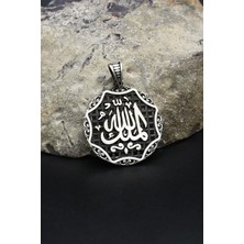 Prestige Kolye Ucu El Mülkü Lillah - Mülk Allahındır - Mülk Sahibi Allah Dır Yazılı 925 Ayar Gümüş 902405