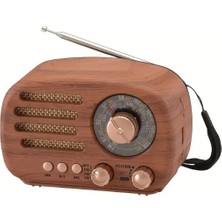 Ronanna Buğz Ahşap Retro Radyo