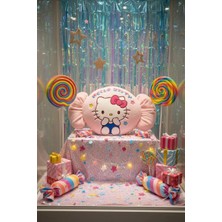 Miniso Sanrio Lisanslı Hello Kitty Tatlı Serisi Şeker Figürlü 38 cm Yastık