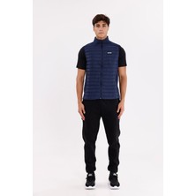 Hafif Dolgulu Su Itici Yüzeyli Softjel Yan Panelli Yüksek Yaka Tam Fermuarlı Çift Cepli Mevsimlik Yelek