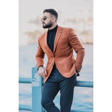 Sardınelli Günlük Erkek Dokulu Kumaşlı Blazer Ceket