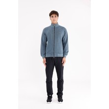 Polo Yaka Rahat Kalıp Selanik Yapıda Mevsimlik Spor Görünümlü Sweatshirt