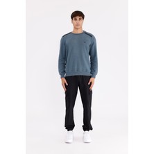 Selanik Kumaş Yapılı Esnek Manşetli Konforlu Rahat Kesim Sweatshirt