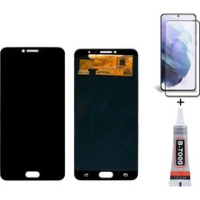 Yedcom Samsung C7 C700 SİYAH Uyumlu Ekran Lcd Dokunmatik B7000 15ML Yapıştırıcı ve Kırılmaz Cam ile beraber Yc