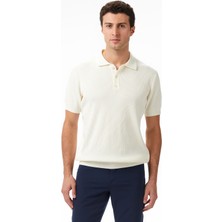 Nautica Erkek Krem Regular Fit Kısa Kollu Triko S55110T.1MA