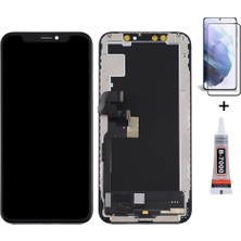 Yedcom Iphone XS Uyumlu Ekran Lcd Dokunmatik B7000 15ML Yapıştırıcı ve Kırılmaz Cam ile beraber Yc