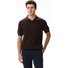 Nautica Erkek Kahverengi Regular Fit Kısa Kollu Triko S55110T.20C