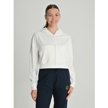 Fenerium Kadın Ekru Renk Trend Palamut Pattern Sweat Rahat Kullanım İçin Özel Tasarım