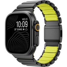 AktarMobile Apple Watch Ultra 2 3 49 mm Uyumlu Titanyum Kordon Silikon Iç Yüzey Hafif Premium Kayış