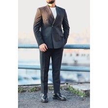 Sardınelli Ince Çizgi Detaylı Kruvaze Ceket