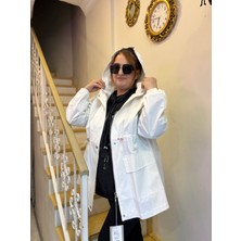 Rossa Payetli Tasarım Yağmurluk Ceket