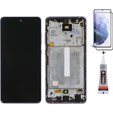 Yedcom Samsung A52 A525F Çıtalı Beyaz Uyumlu Ekran Lcd Dokunmatik B7000 15ML Yapıştırıcı ve Kırılmaz Cam ile beraber Yc