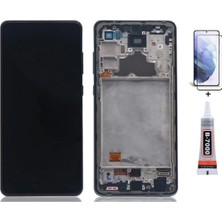 Yedcom Samsung A72 A725F Çıtalı Uyumlu Ekran Lcd Dokunmatik B7000 15ML Yapıştırıcı ve Kırılmaz Cam ile beraber Yc