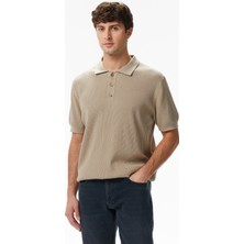 Nautica Erkek Bej Regular Fit Kısa Kollu Triko S55110T.1FS