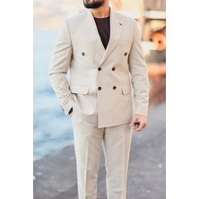 Sardınelli Ince Çizgi Detaylı Kruvaze Ceket