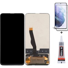 Yedcom Huawei P Smart Pro Uyumlu Ekran Lcd Dokunmatik B7000 15ML Yapıştırıcı ve Kırılmaz Cam ile beraber Yc