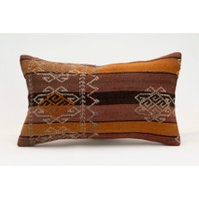 Kilim Wholesale El Yapımı Kilimden Yapılmış Vintage Kırlent Kılıfı, Yün, 30X50 cm