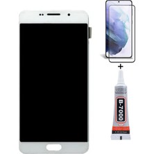 Yedcom Samsung C5 C500 BEYAZ Uyumlu Ekran Lcd Dokunmatik B7000 15ML Yapıştırıcı ve Kırılmaz Cam ile beraber Yc