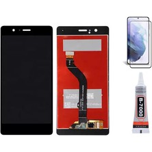 Yedcom Huawei P9 Lite 2017 Siyah Uyumlu Ekran Lcd Dokunmatik B7000 15ML Yapıştırıcı ve Kırılmaz Cam ile beraber Yc