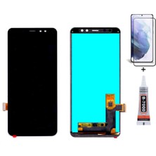 Yedcom Samsung A8 PLUS 2018 A730 Uyumlu Ekran Lcd Dokunmatik B7000 15ML Yapıştırıcı ve Kırılmaz Cam ile beraber Yc