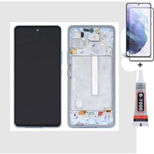 Yedcom Samsung A53 A536F Çıtalı Uyumlu Ekran Lcd Dokunmatik B7000 15ML Yapıştırıcı ve Kırılmaz Cam ile beraber Yc