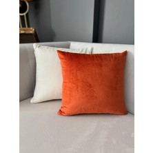 REF Crea Velvet Biyeli Kırlent Kılıfı Kiremit